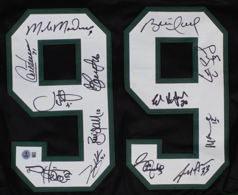 1999 Dallas Stars Team (13) Signed Black Champions Hockey Jersey BAS