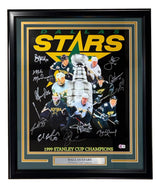 1998/99 Dallas Stars (10) Team Signed Framed 16x20 Stanley Cup Collage Photo BAS