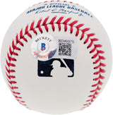 Nolan Ryan Autographed Official MLB Baseball Texas Rangers Beckett BAS Stock #201270