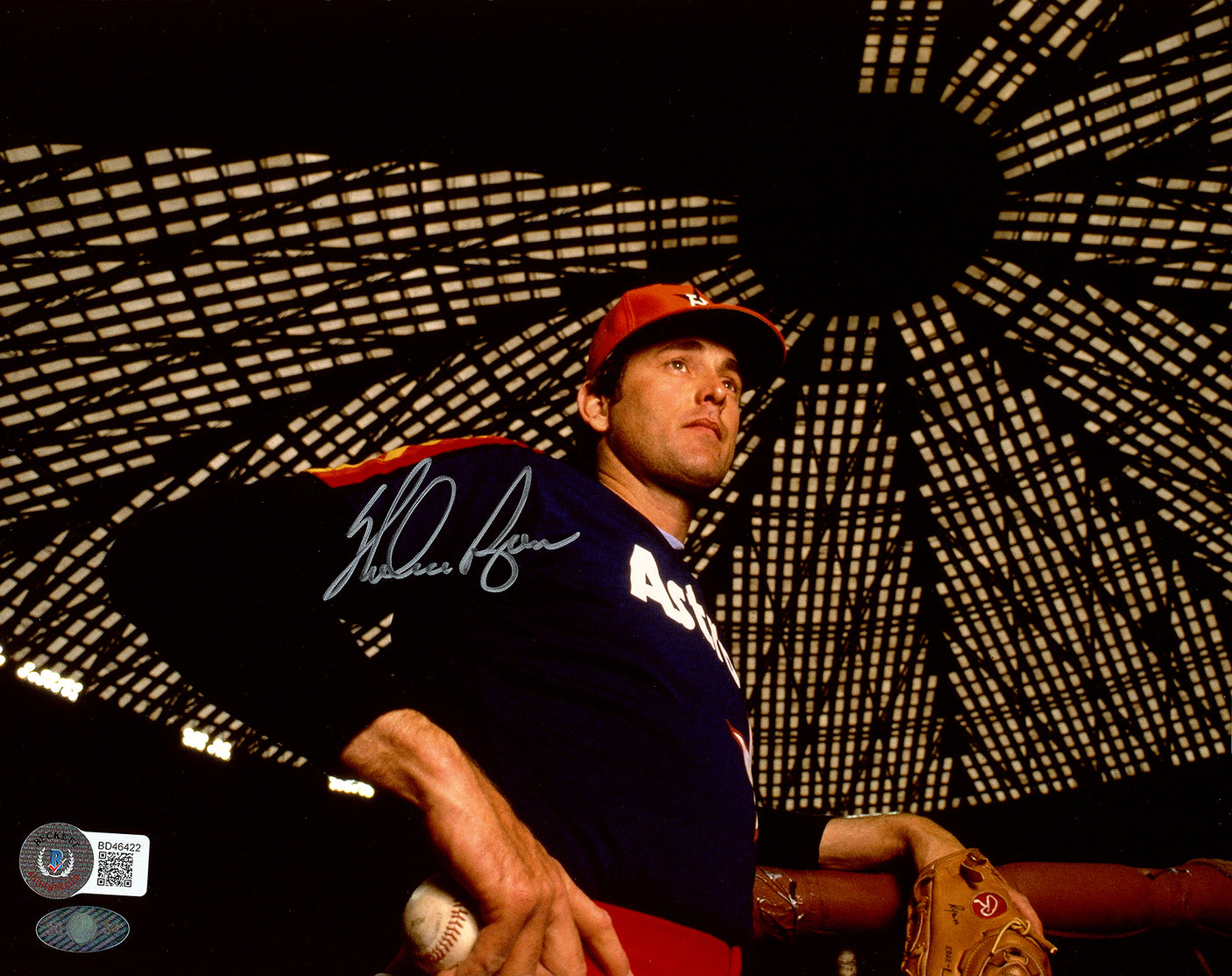 Nolan Ryan Autographed 8x10 Photo Houston Astros Beckett BAS Stock #201267