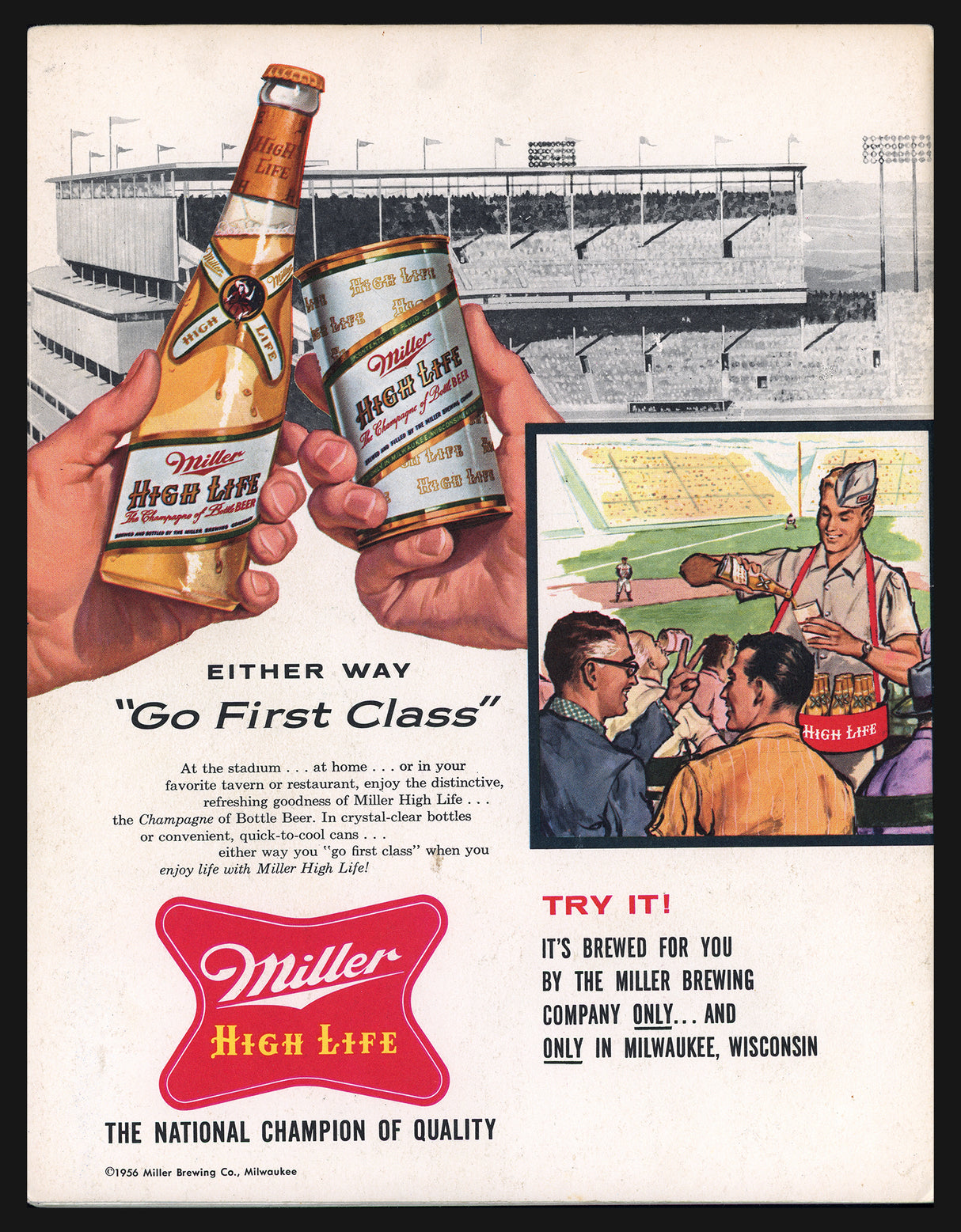 1957 Milwaukee Braves Autographed World Series Program With 5 Total Signatures Including Hank Aaron & Warren Spahn Beckett BAS #AA00297