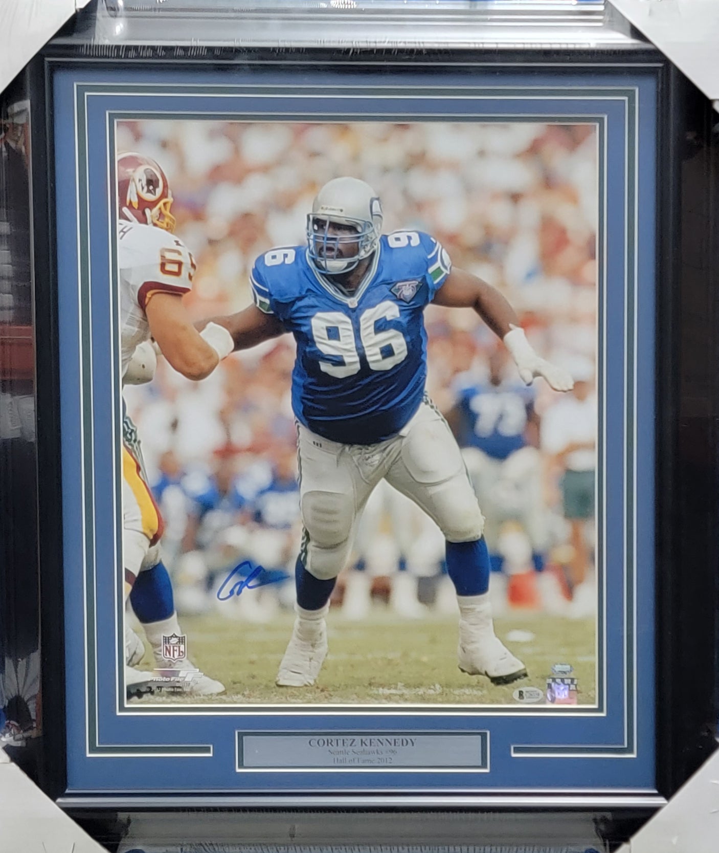 Cortez Kennedy Autographed Framed 16x20 Photo Seattle Seahawks Beckett BAS & MCS Holo #C26358