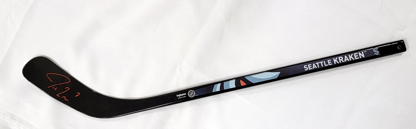Jordan Eberle Autographed Black Inglasco 24" Mini Stick Seattle Kraken Fanatics Holo #B299859
