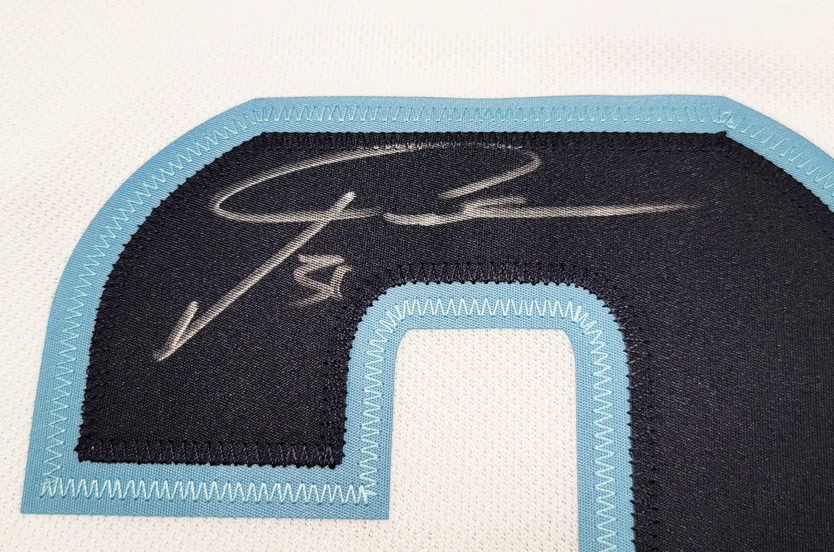 Seattle Kraken Philipp Grubauer Autographed White Adidas Jersey Inaugural Season Patch Fanatics Holo Stock #201665