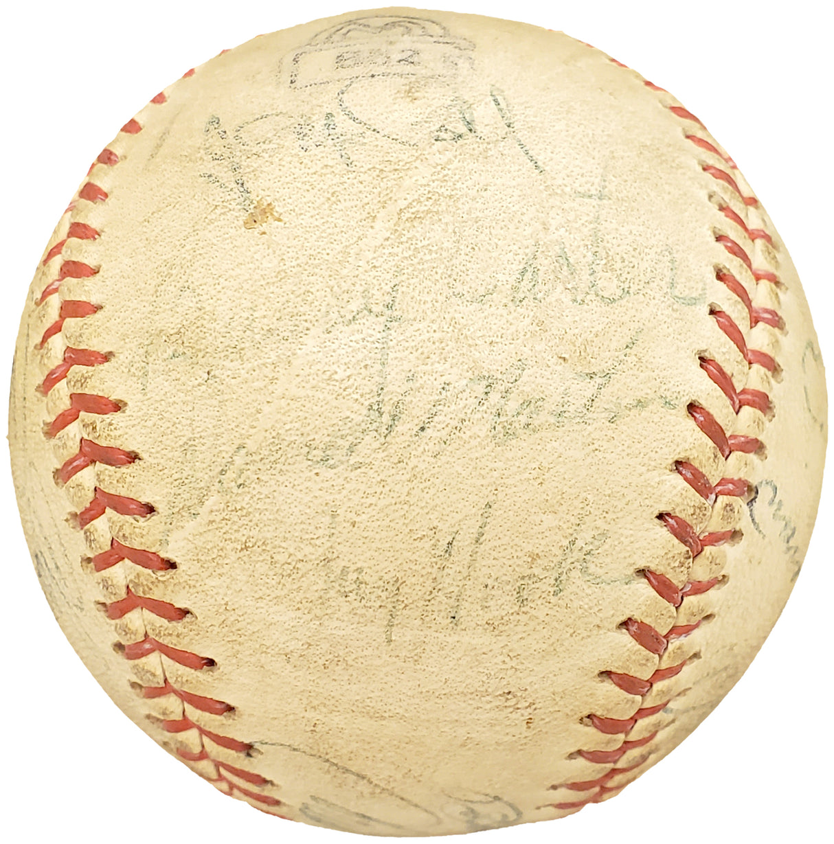 1950-1960's Minor League Players Autographed League Baseball With 19 Signatures Incl. Fred Hutchinson Beckett BAS #AA00352