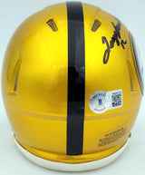 Terry Bradshaw Autographed Pittsburgh Steelers Flash Yellow Mini Helmet Beckett BAS QR Stock #201705