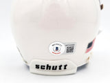 Quinn Ewers Autographed Texas Longhorns White Schutt Mini Helmet Beckett BAS QR Stock #201715