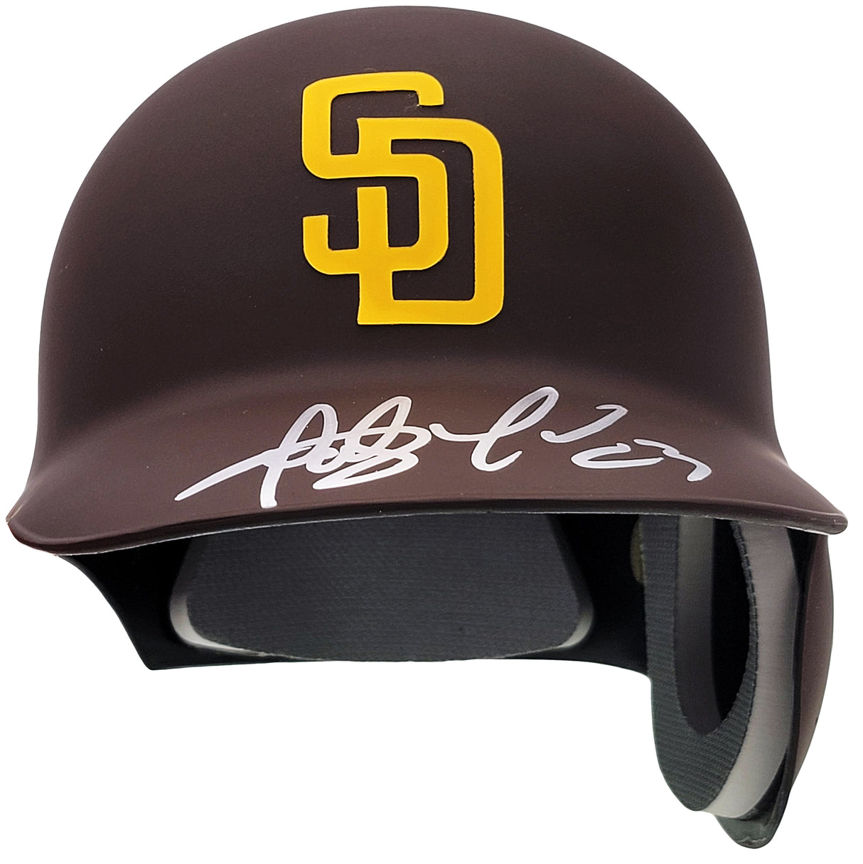 Fernando Tatis Jr. Autographed San Diego Padres Flat Matte Brown On Field Authentic Batting Helmet JSA Stock #201909