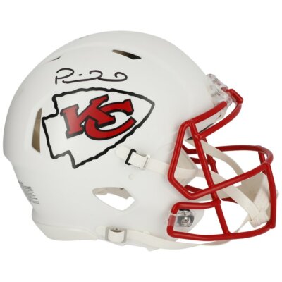 PATRICK MAHOMES Autographed Chiefs White Matte Authentic Speed Helmet FANATICS