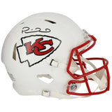 PATRICK MAHOMES Autographed Chiefs White Matte Authentic Speed Helmet FANATICS