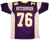 Minnesota Vikings Steve Hutchinson Autographed Purple Jersey "HOF 20" Beckett BAS QR Stock #201206