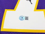 Minnesota Vikings Steve Hutchinson Autographed Purple Jersey "HOF 20" Beckett BAS QR Stock #201206