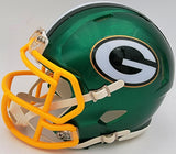 Davante Adams Autographed Green Bay Packers Flash Green Speed Mini Helmet Beckett BAS QR Stock #201215