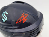Adam Larsson Autographed Seattle Kraken Blue Mini Helmet MCS Holo #97383