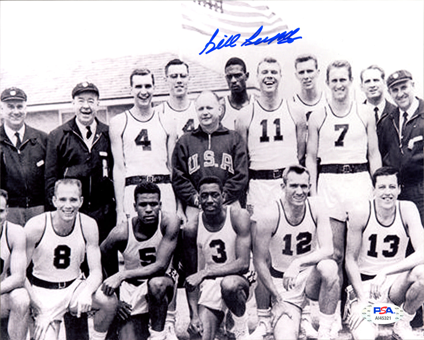 Bill Russell Autographed Framed 8x10 Photo Team USA Basketball 1956 Olympics PSA/DNA #AI45321