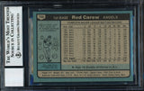 Rod Carew Autographed 1980 Topps Card #700 California Angels Signed Top Auto Grade 10 Beckett BAS Stock #186034