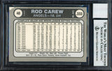 Rod Carew Autographed 1981 Fleer Sticker Card #40 California Angels Auto Grade 10 Beckett BAS #12511103