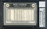 Rod Carew Autographed 1981 Fleer Sticker Card #40 California Angels Auto Grade 10 Beckett BAS #12511103