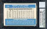 Rod Carew Autographed 1982 Donruss Card #216 California Angels Auto Grade 10 Beckett BAS #12511135