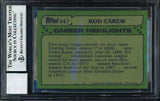 Rod Carew Autographed 1982 Topps All Star Card #547 California Angels Auto Grade 10 Beckett BAS Stock #186052