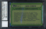 Rod Carew Autographed 1982 Topps All Star Card #547 California Angels Auto Grade 10 Beckett BAS Stock #186052