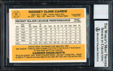 Rod Carew Autographed 1983 Donruss Card #90 California Angels Auto Grade 10 Beckett BAS Stock #186061