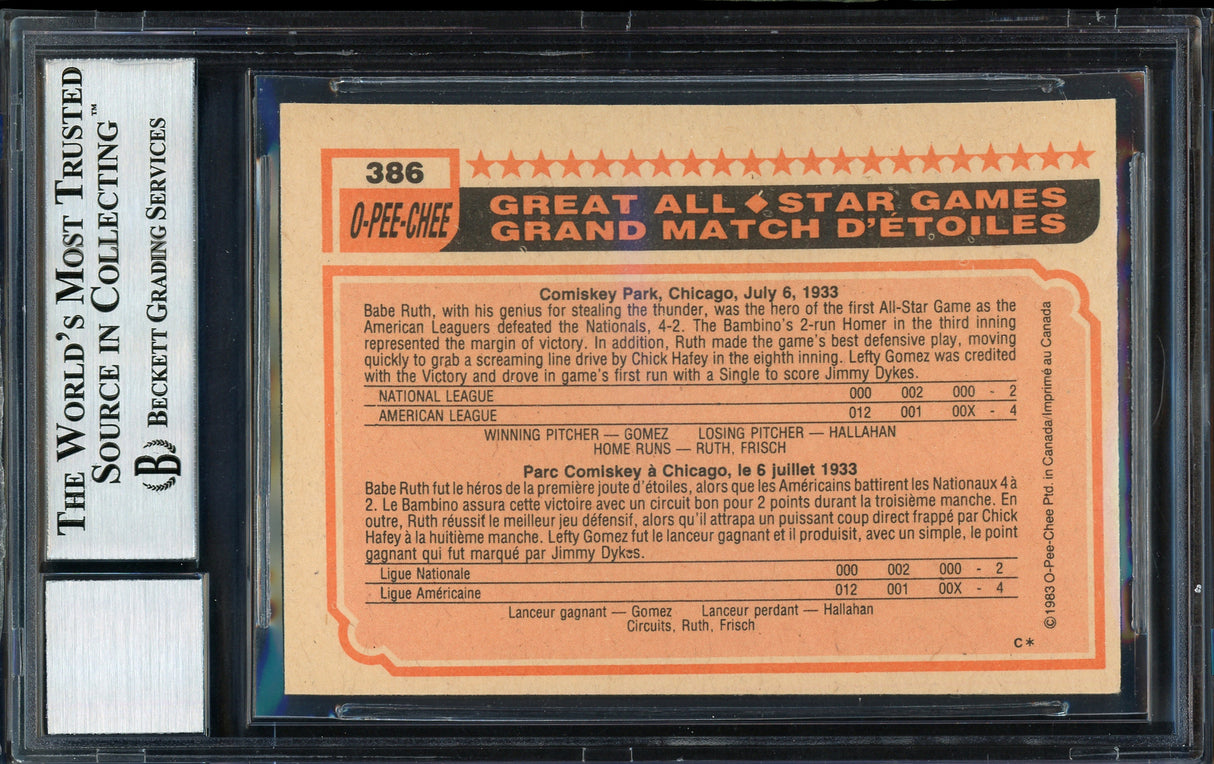 Rod Carew Autographed 1983 O-Pee-Chee Card #386 California Angels Auto Grade 10 Beckett BAS #12511309