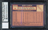 Rod Carew Autographed 1984 O-Pee-Chee Card #26 California Angels Auto Grade 10 Beckett BAS #12511506