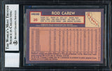 Rod Carew Autographed 1984 O-Pee-Chee Card #26 California Angels Auto Grade 10 Beckett BAS #12511507