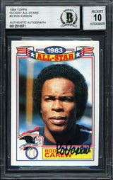 Rod Carew Autographed 1984 Topps All Star Set Card #2 California Angels Auto Grade 10 Beckett BAS #12510571