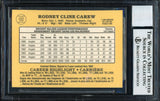 Rod Carew Autographed 1985 Leaf Card #132 California Angels Auto Grade 10 Beckett BAS #12510720