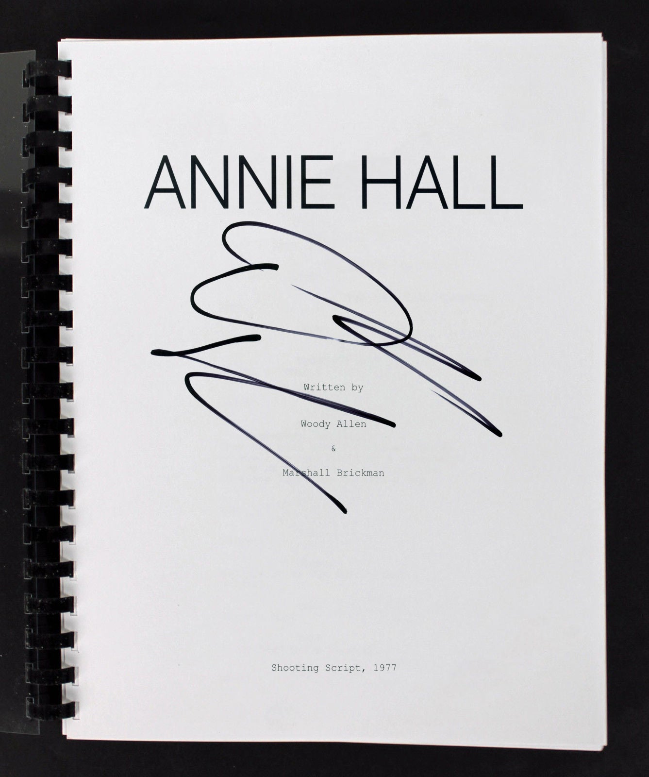 Diane Keaton Authentic Signed Annie Hall Movie Script Autographed BAS #E57573