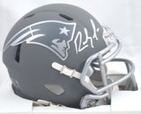 Randy Moss Autographed New England Patriots Slate Speed Mini Helmet- Beckett W Hologram *White