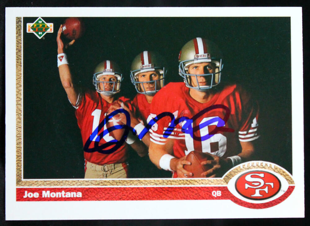 1991 Upper Deck #54 Joe Montana 49ers Autograph Beckett Witness
