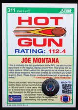 1990 Score #311 Joe Montana 49ers Autograph Beckett Witness