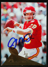 1994 Pinnacle #102 Joe Montana Chiefs Autograph Beckett Witness