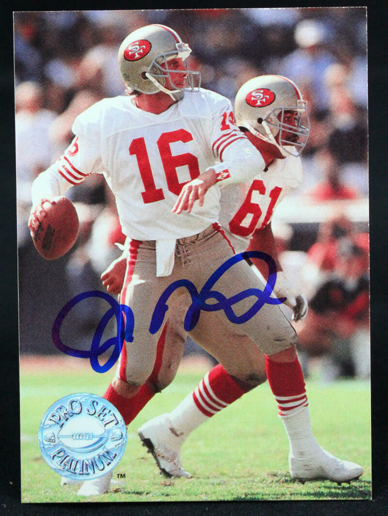 1991 Pro Set Platinum #139 Joe Montana 49ers Autograph Beckett Witness