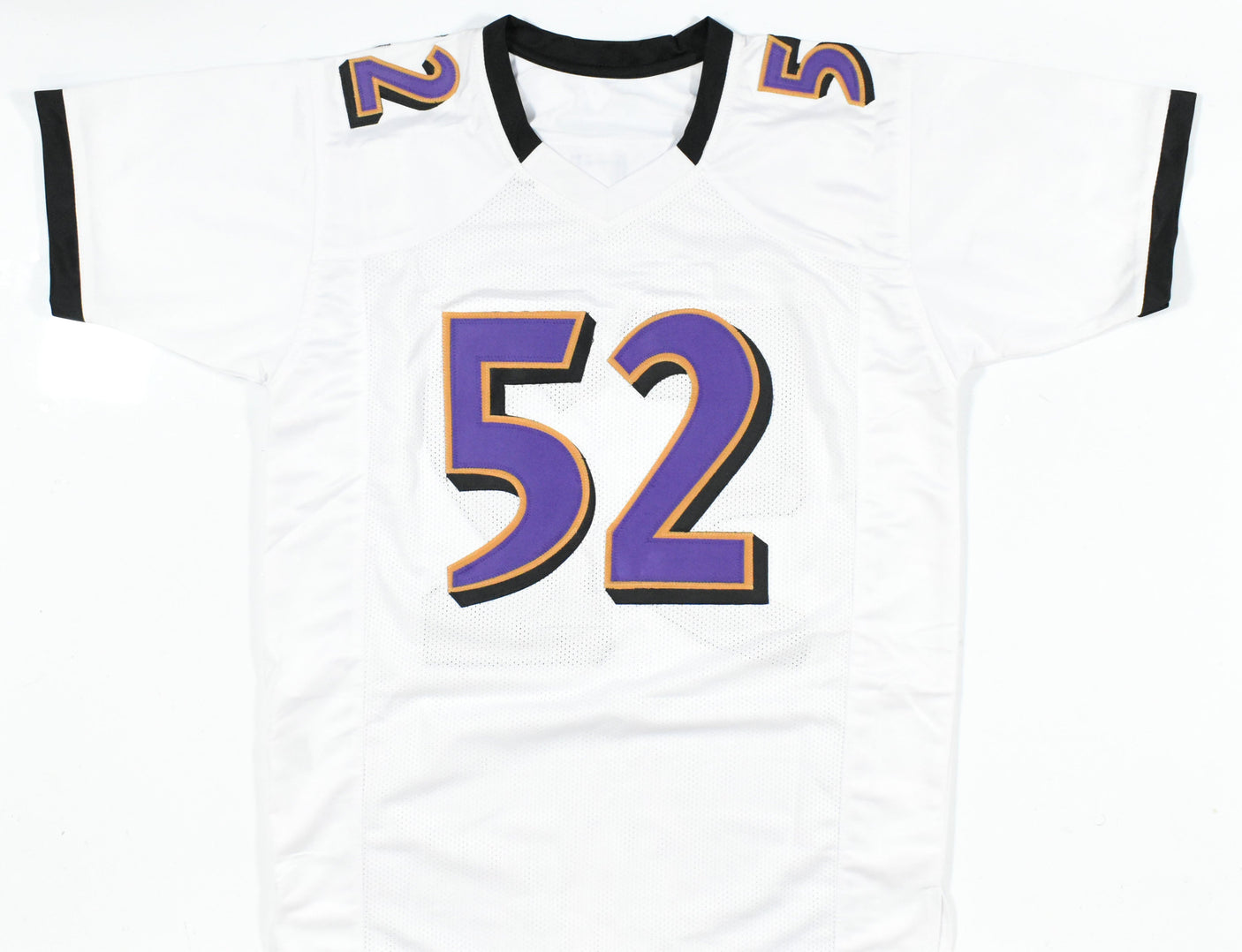 Ray Lewis Autographed White Pro Style Jersey-Beckett W Hologram *Silver