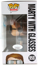 Michael J. Fox Autographed Marty w/Glasses Funko Pop Figurine #958- JSA W*Blue