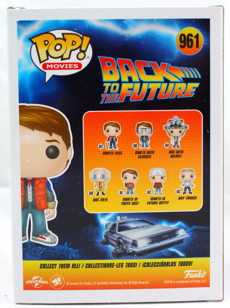Michael J. Fox Autographed Marty in Puffy Vest Funko Pop Figurine #961- JSA W