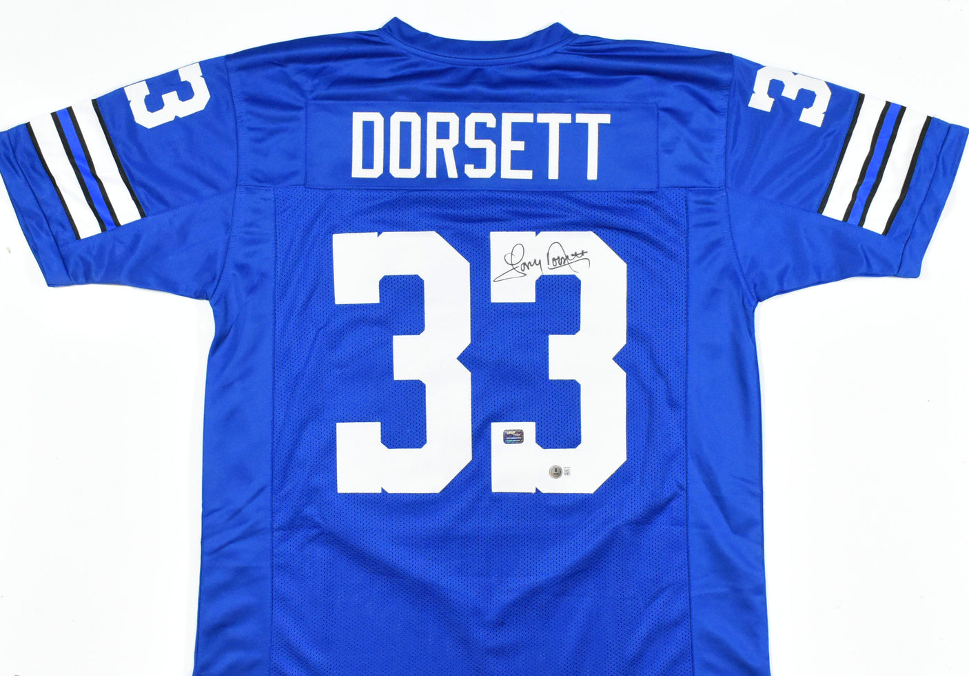 Tony Dorsett Autographed Blue Pro Style Jersey-Beckett W Hologram *Black