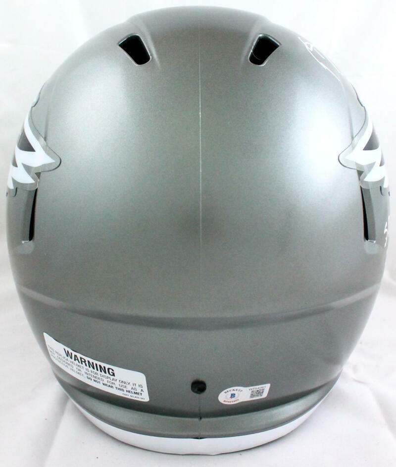 Darren Sproles Signed Eagles F/S Flash Speed Helmet w/SB Champs-Beckett W Holo
