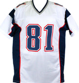 Randy Moss Autographed White Pro Style Jersey-Beckett W Hologram *Silver