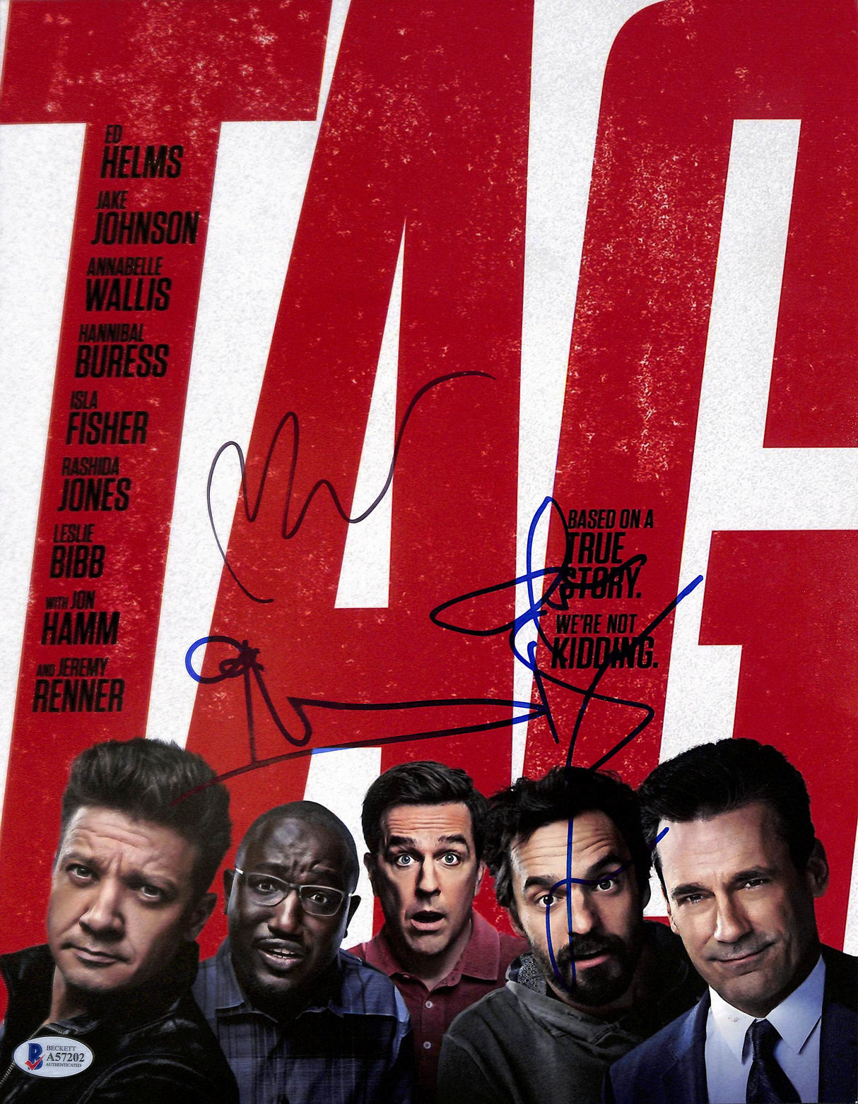 TAG (4) Hamm, Fisher, Buress & Johnson Authentic Signed 11x14 Photo BAS #A57202