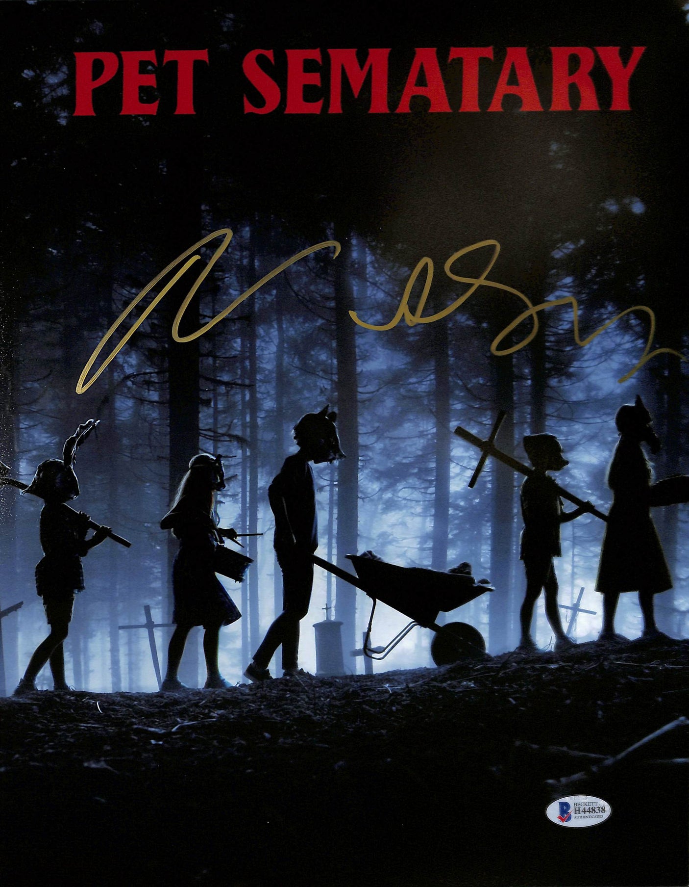 Amy Seimetz & Kevin Kolsch Pet Sematary Authentic Signed 11x14 Photo BAS #H44838