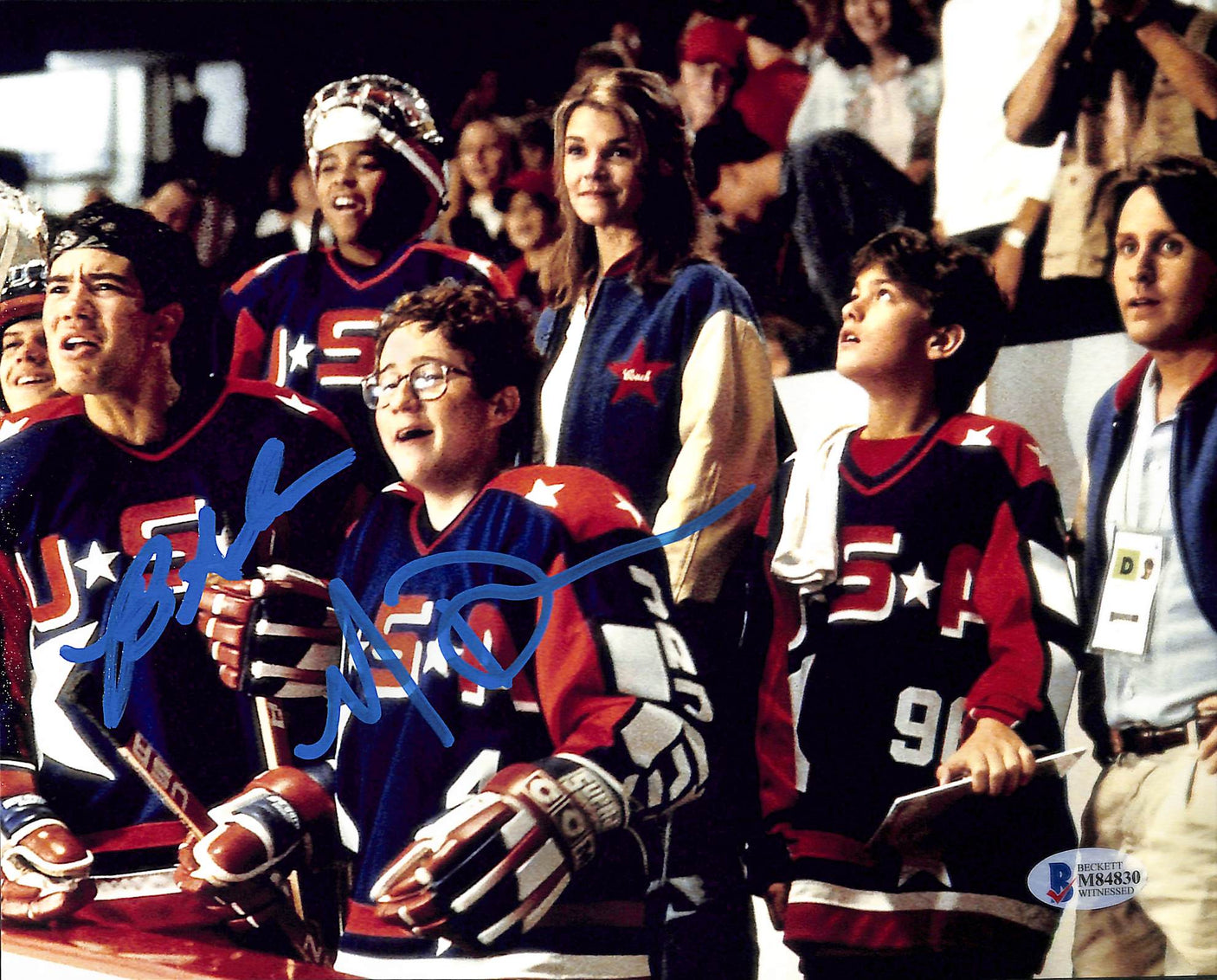 Mike Doherty & Brandon Adams The Mighty Ducks Signed 8x10 Photo BAS Witnessed