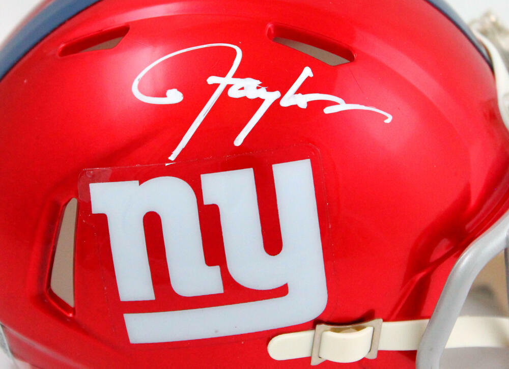 Lawrence Taylor Autographed NY Giants Flash Speed Mini Helmet-Beckett W Hologram
