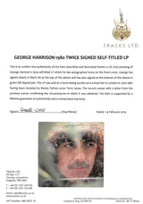 George Harrison Authentic Signed x2 Self Titled Album Cover W/ Vinyl BAS #A71977