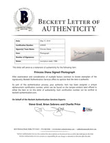 Princess Diana 1988 Authentic Signed 10x12 Mounted Photo Autographed BAS #A39045