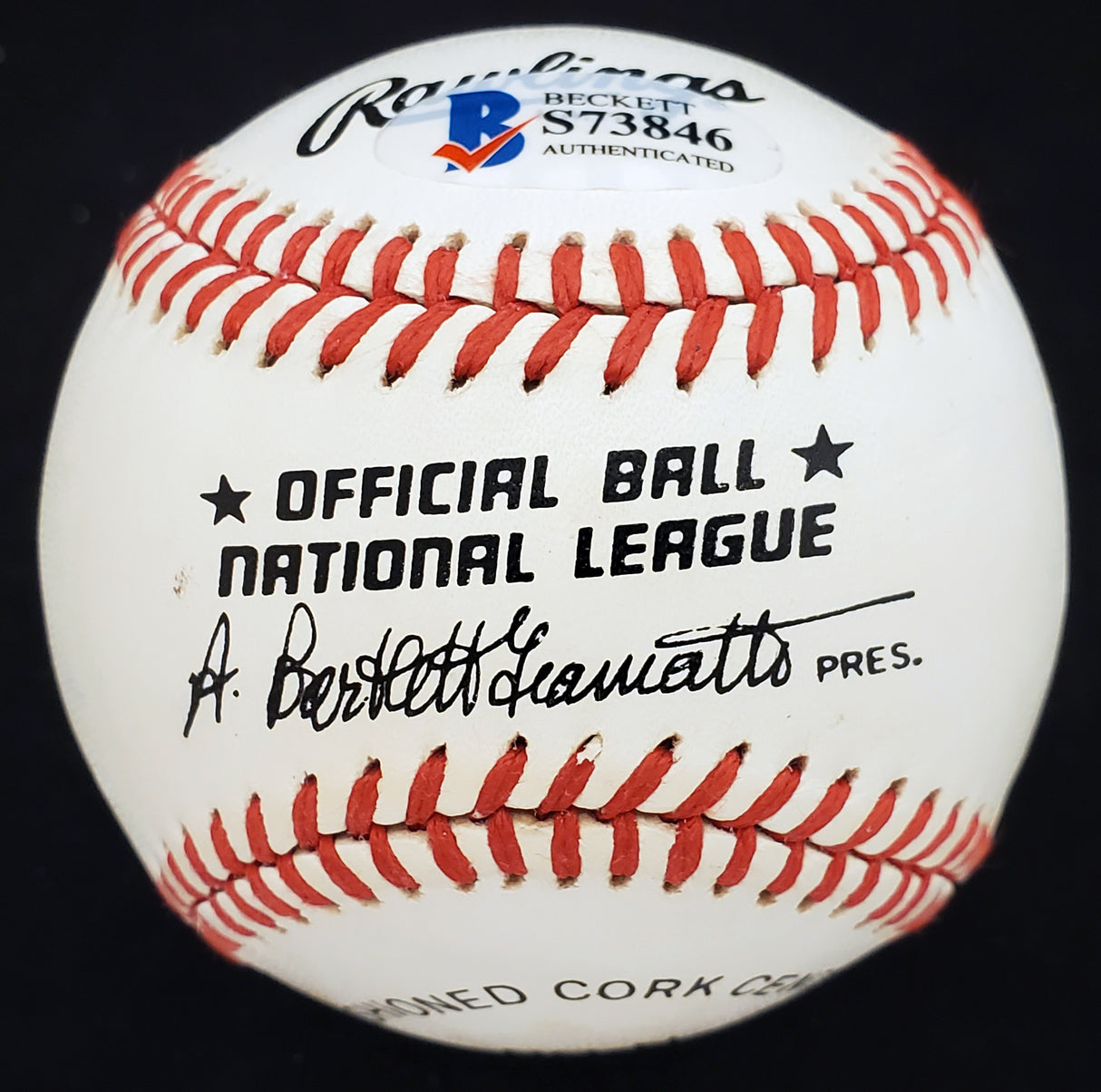 Pete Runnels Autographed Official NL Baseball Boston Red Sox Beckett BAS #S73846